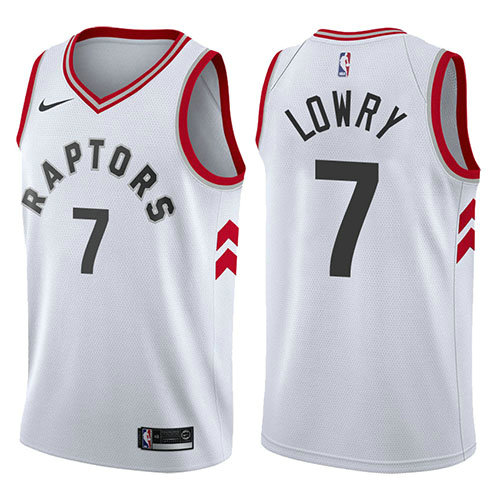 Camiseta baloncesto Kyle Lowry 7 2017-18 Blanco Toronto Raptors Hombre