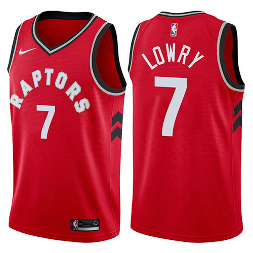 Camiseta baloncesto Kyle Lowry 7 2017-18 Rojo Toronto Raptors Hombre