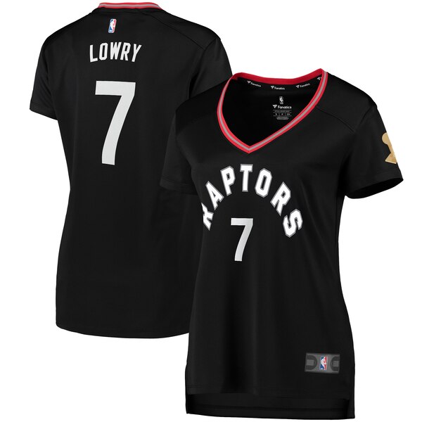 Camiseta baloncesto Kyle Lowry 7 2019 statement edition Negro Toronto Raptors Mujer