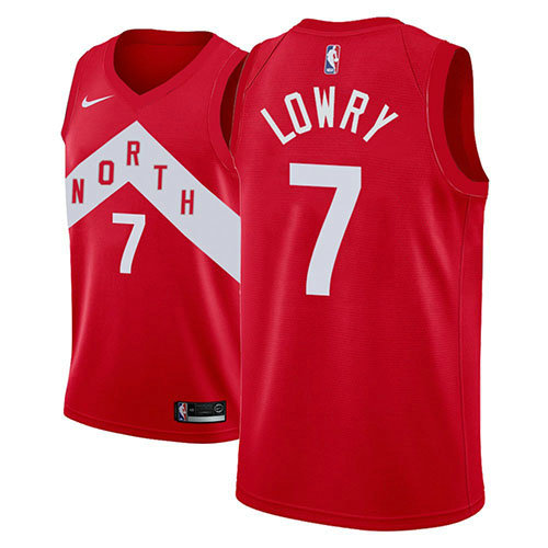 Camiseta baloncesto Kyle Lowry 7 Earned 2018-19 Rojo Toronto Raptors Hombre