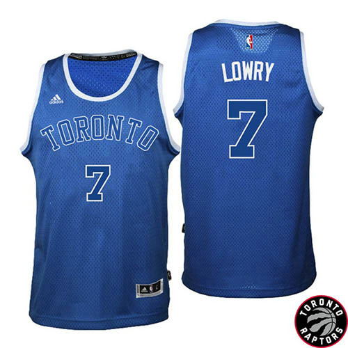 Camiseta baloncesto Kyle Lowry 7 Retro Azul Toronto Raptors Hombre