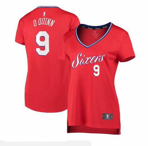 Camiseta baloncesto Kyle O'Quinn 9 statement edition Rojo Philadelphia 76ers Mujer