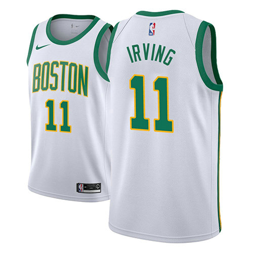 Camiseta baloncesto Kyrie Irving 11 Ciudad 2018-19 Blanco Boston Celtics Hombre