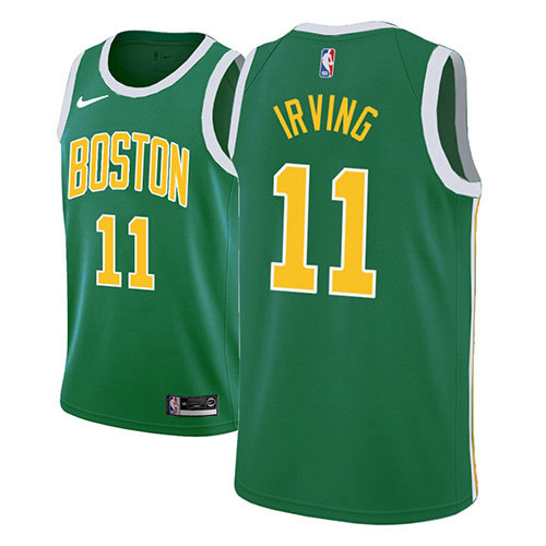 Camiseta baloncesto Kyrie Irving 11 Earned 2018-19 Verde Boston Celtics Hombre