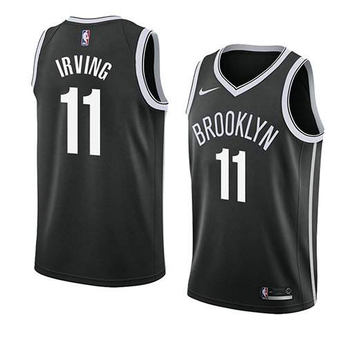 Camiseta baloncesto Kyrie Irving 11 Icon 2019-20 Negro Brooklyn Nets Hombre