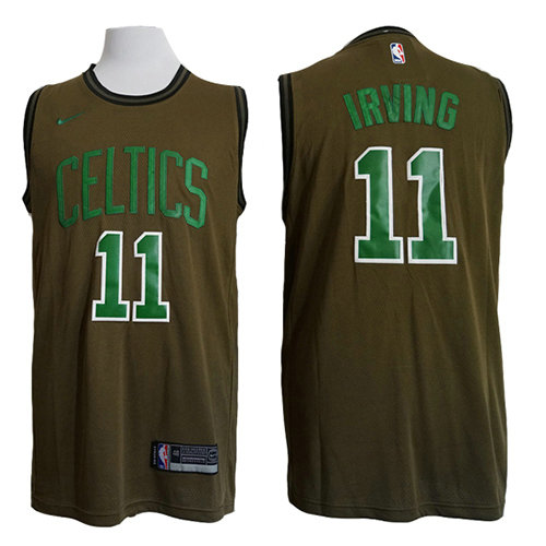 Camiseta baloncesto Kyrie Irving 11 Nike Verde Boston Celtics Hombre