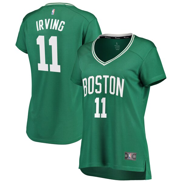 Camiseta baloncesto Kyrie Irving 11 Réplica Verde Boston Celtics Mujer