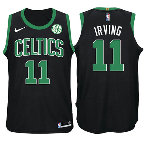 Camiseta baloncesto Kyrie Irving 11 Statement 2017-18 Negro Boston Celtics Nino