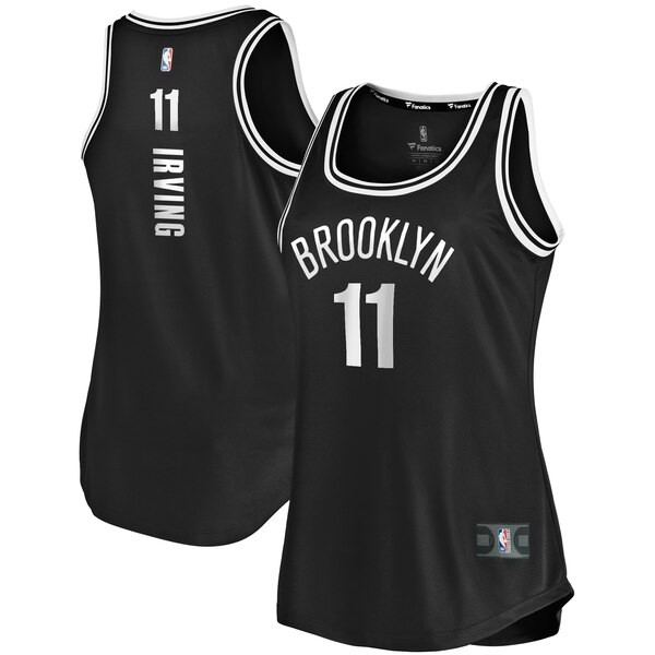 Camiseta baloncesto Kyrie Irving 11 clasico Negro Brooklyn Nets Mujer