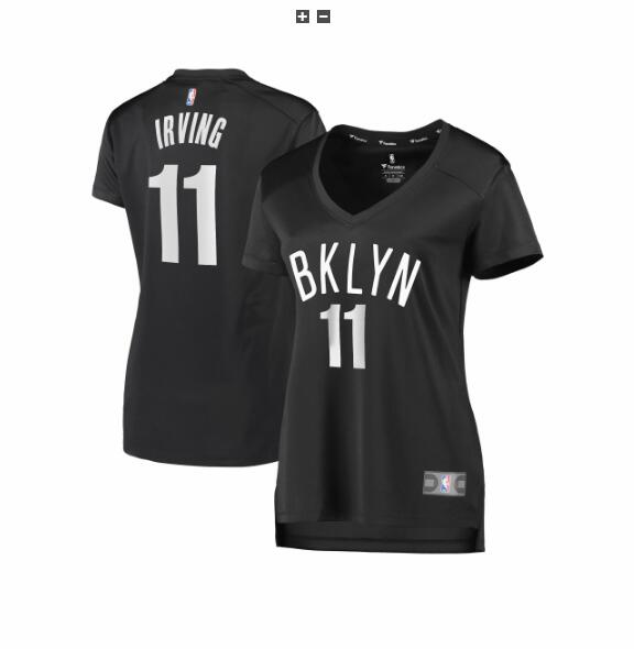 Camiseta baloncesto Kyrie Irving 11 statement edition Negro Brooklyn Nets Mujer