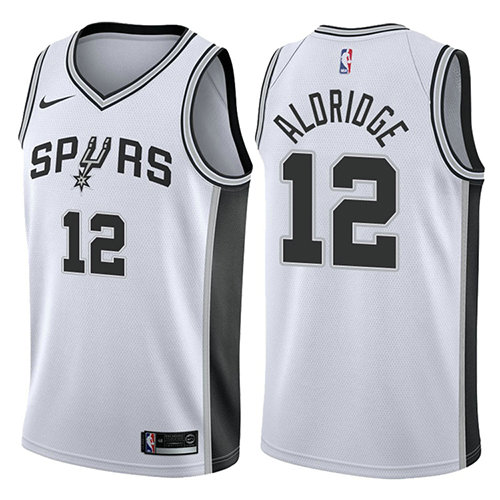 Camiseta baloncesto LaMarcus Aldridge 12 2017-18 Blanco San Antonio Spurs Hombre