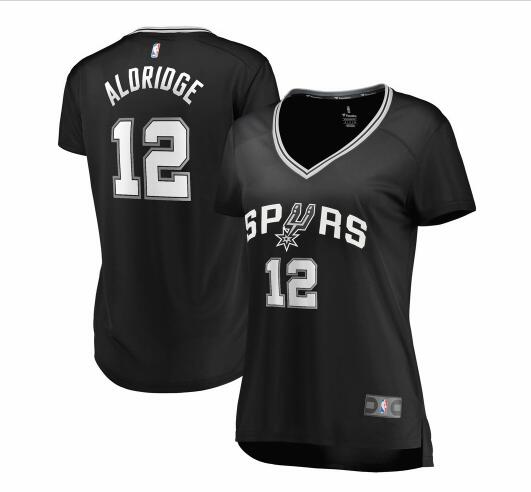 Camiseta baloncesto LaMarcus Aldridge 12 icon edition Negro San Antonio Spurs Mujer