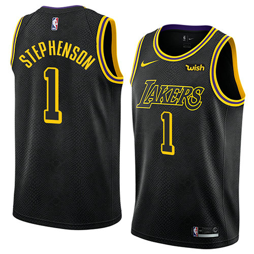 Camiseta baloncesto Lance Stephenson 1 Ciudad 2018 Negro Los Angeles Lakers Hombre