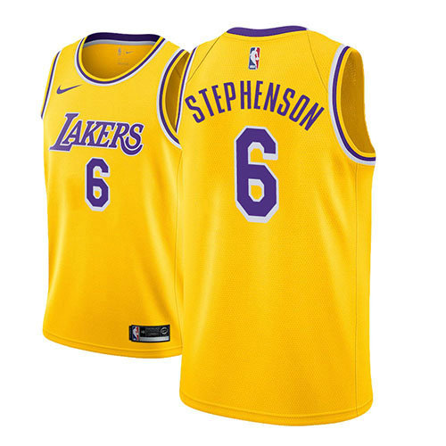 Camiseta baloncesto Lance Stephenson 6 Icon 2018-19 Oro Los Angeles Lakers Hombre