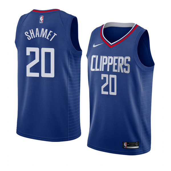 Camiseta baloncesto Landry Shamet 20 Icon 2018 Azul Los Angeles Clippers Hombre