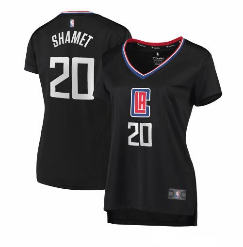 Camiseta baloncesto Landry Shamet 20 statement edition Negro Los Angeles Clippers Mujer