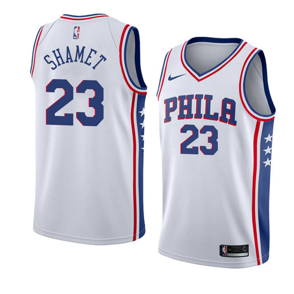 Camiseta baloncesto Landry Shamet 23 Association 2017-18 Blanco Philadelphia 76ers Hombre