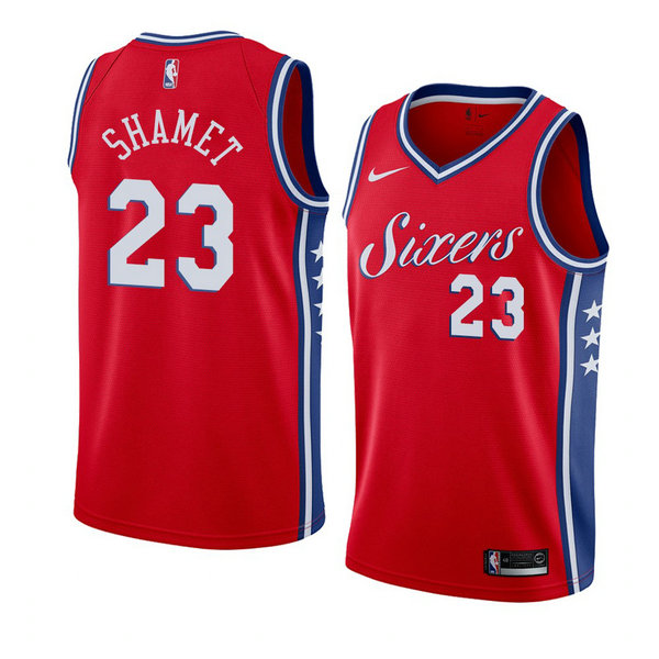 Camiseta baloncesto Landry Shamet 23 Statement 2017-18 Rojo Philadelphia 76ers Hombre