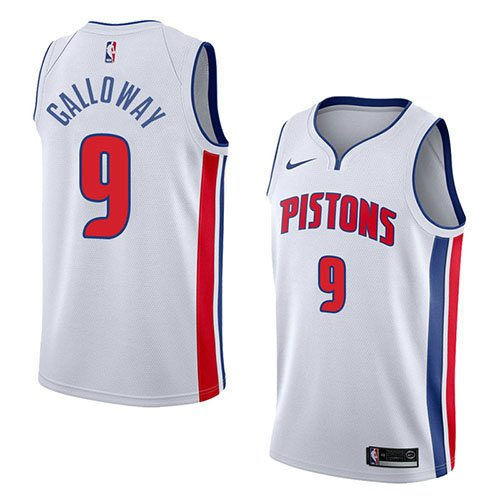 Camiseta baloncesto Langston Galloway 9 Association 2018 Blanco Detroit Pistons Hombre