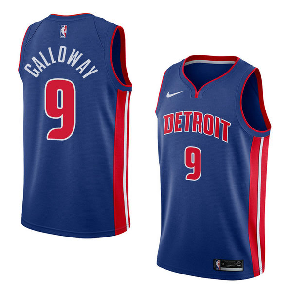 Camiseta baloncesto Langston Galloway 9 Icon 2018 Azul Detroit Pistons Hombre