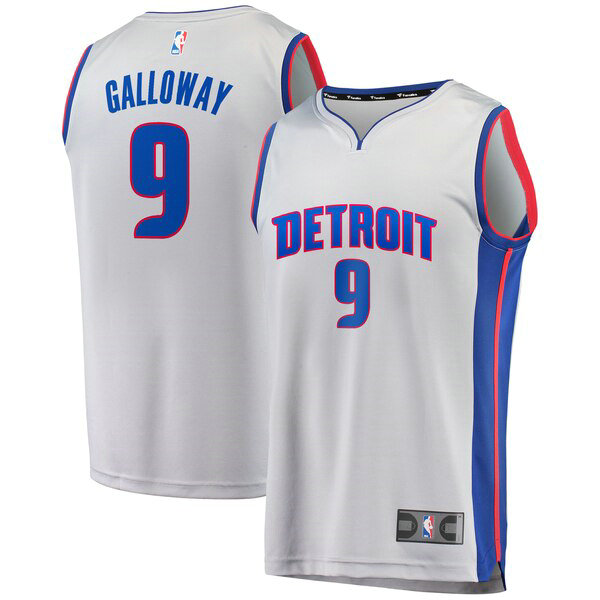 Camiseta baloncesto Langston Galloway 9 Statement Edition Gris Detroit Pistons Hombre