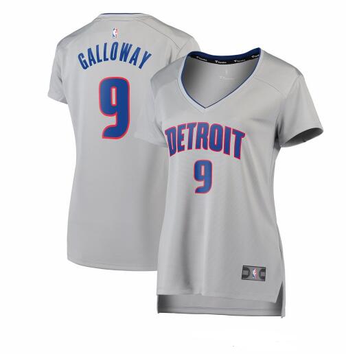 Camiseta baloncesto Langston Galloway 9 statement edition Gris Detroit Pistons Mujer