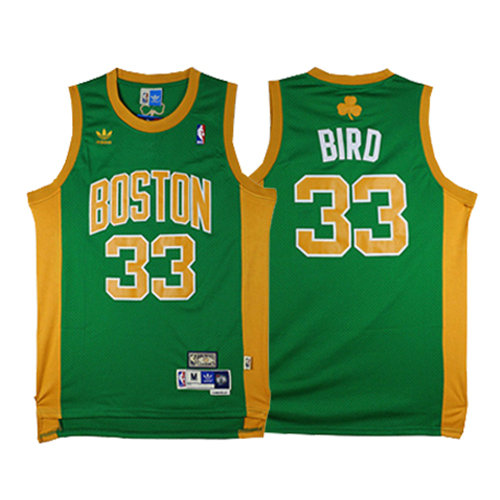 Camiseta baloncesto Larry Bird 33 Retros Verde Boston Celtics Hombre