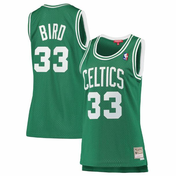 Camiseta baloncesto Larry Bird 33 hardwood classics Verde Boston Celtics Mujer