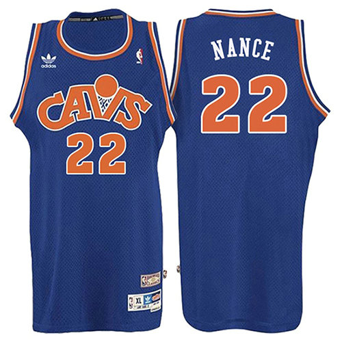 Camiseta baloncesto Larry Nance 22 Retro 2008 Azul Cleveland Cavaliers Hombre