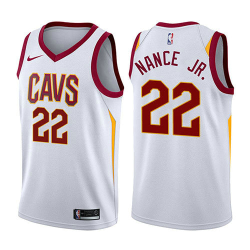 Camiseta baloncesto Larry Nance JR. 22 Association 2017-18 Blanco Cleveland Cavaliers Hombre