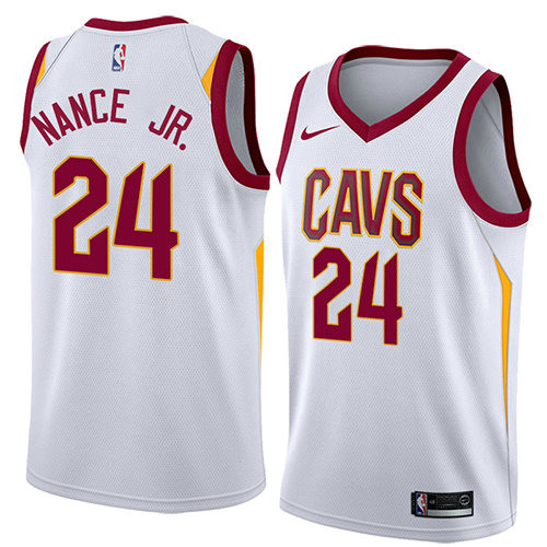 Camiseta baloncesto Larry Nance JR. 24 Association 2018 Blanco Cleveland Cavaliers Hombre