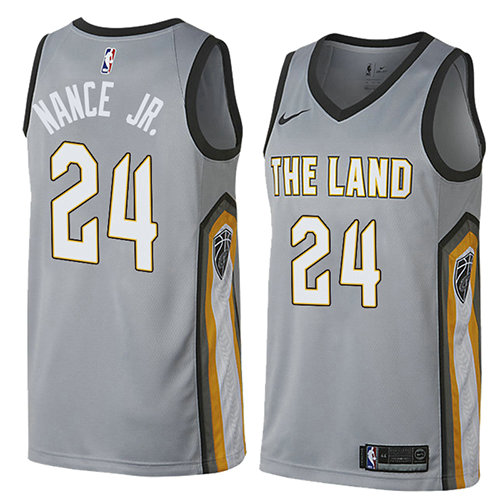 Camiseta baloncesto Larry Nance JR. 24 Ciudad 2018 Gris Cleveland Cavaliers Hombre
