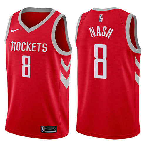 Camiseta baloncesto Le'bryan Nash 8 2017-18 Rojo Houston Rockets Hombre