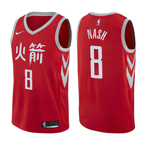 Camiseta baloncesto Le'bryan Nash 8 Ciudad 2017-18 Rojo Houston Rockets Hombre
