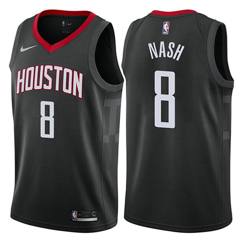 Camiseta baloncesto Le'bryan Nash 8 Statement 2017-18 Negro Houston Rockets Hombre