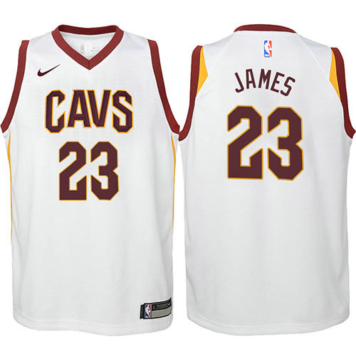 Camiseta baloncesto LeBron James 23 2017-18 Blanco Cleveland Cavaliers Nino