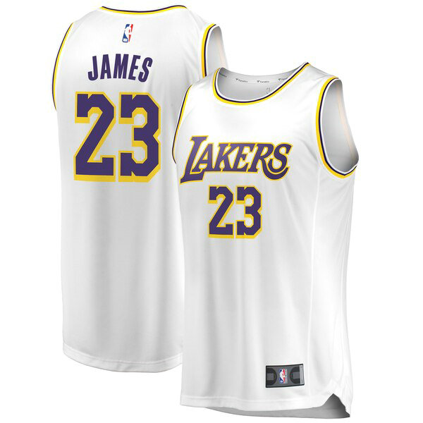 Camiseta baloncesto LeBron James 23 Association Edition Blanco Los Angeles Lakers Hombre