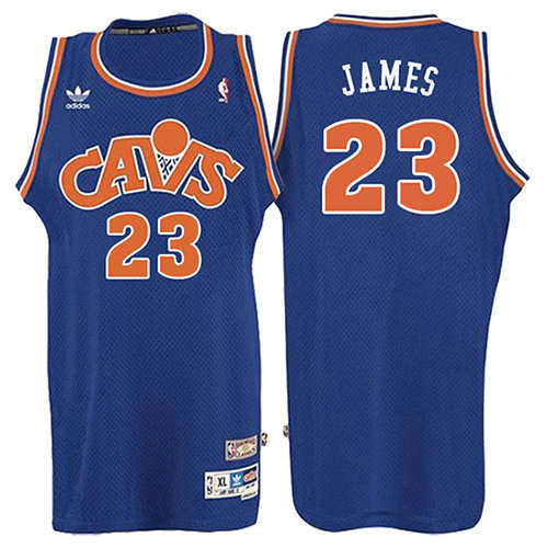 Camiseta baloncesto LeBron James 23 Retro 2008 Azul Cleveland Cavaliers Hombre