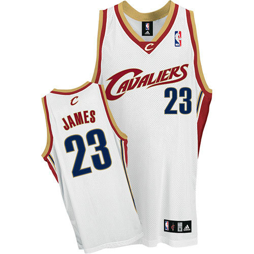 Camiseta baloncesto LeBron James 23 Retro Blanco Cleveland Cavaliers Hombre