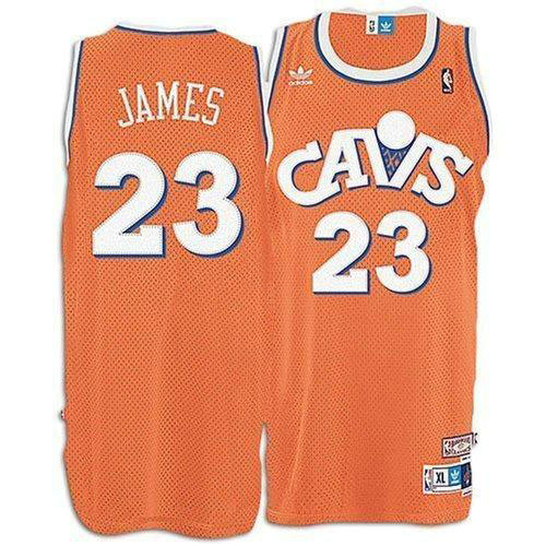 Camiseta baloncesto LeBron James 23 Retro Naranja Cleveland Cavaliers Hombre