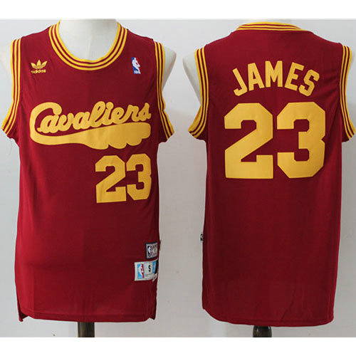 Camiseta baloncesto LeBron James 23 Retros Rojo Cleveland Cavaliers Hombre