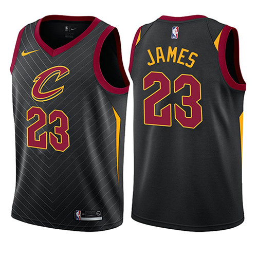 Camiseta baloncesto LeBron James 23 Statement 2017-18 Negro Cleveland Cavaliers Nino