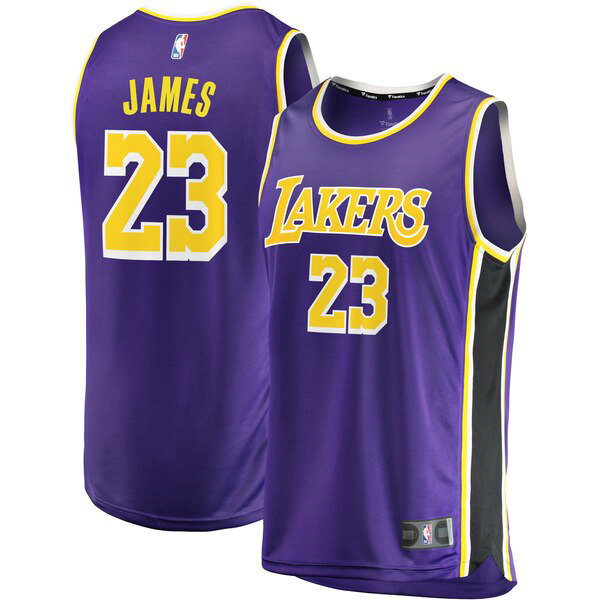 Camiseta baloncesto LeBron James 23 Statement Edition Púrpura Los Angeles Lakers Hombre