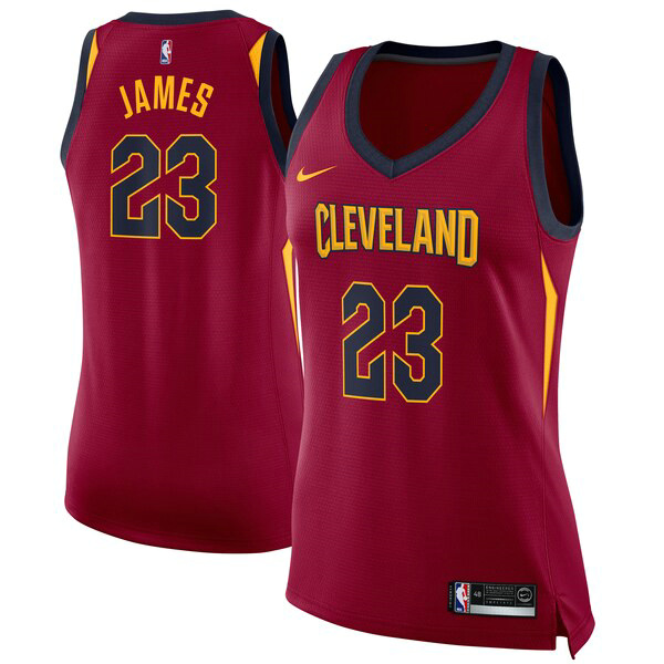 Camiseta baloncesto LeBron James 23 icon edition Rojo Cleveland Cavaliers Mujer