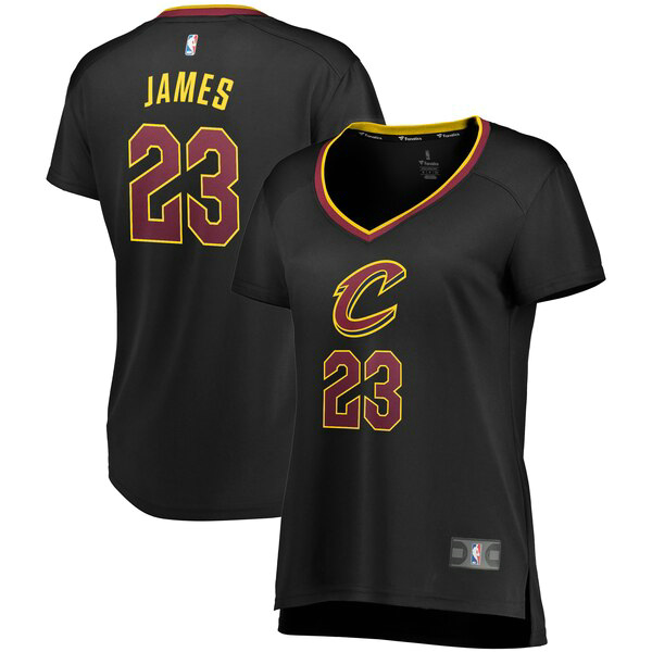 Camiseta baloncesto LeBron James 23 statement edition Negro Cleveland Cavaliers Mujer
