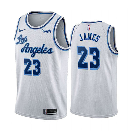 Camiseta baloncesto Lebron James 23 Classic 2019-20 Blanco Los Angeles Lakers Hombre