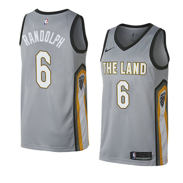 Camiseta baloncesto Levi Randolph 6 Ciudad 2018 Gris Cleveland Cavaliers Hombre