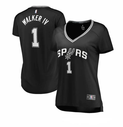 Camiseta baloncesto Lonnie Walker 1 icon edition Negro San Antonio Spurs Mujer