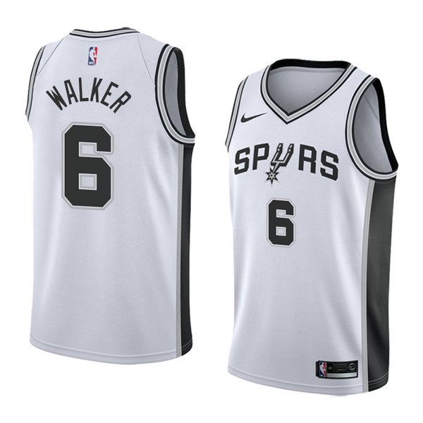 Camiseta baloncesto Lonnie Walker 6 Association 2018 Blanco San Antonio Spurs Hombre