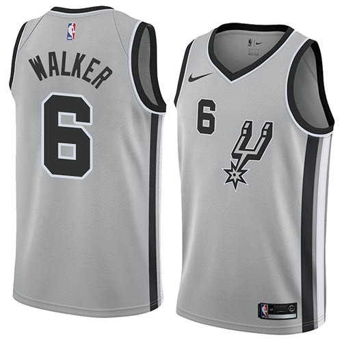 Camiseta baloncesto Lonnie Walker 6 Statement 2018 Gris San Antonio Spurs Hombre